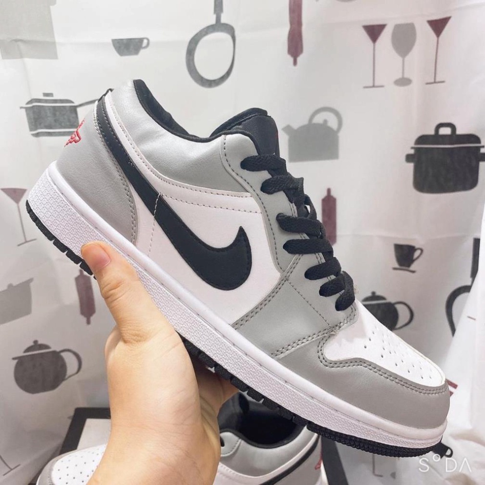 shopgiaykiencuong Giày JORDAN, giày thể thao sneaker[SALE MẠNH] JD xám chỉ đỏ cao cấp full size nam nữ