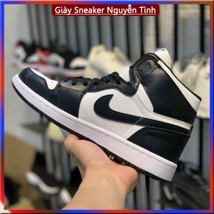 Giày thể thao Jordan cao cổ đen trắng, Giày air Jodan 1 high panda cao cổ nam nữ dễ phối đồ cực hot Full Box Bill