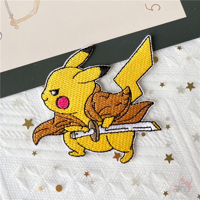 ☸ Pokemon G.O ✖ Miếng Dán Trang Trí Hình Demon Slayer Độc Đáo ☸ 1 Miếng Dán Ủi Quần Áo Hình Nhân Vật Anime