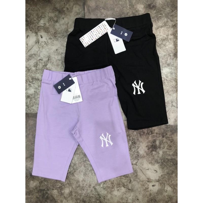 Quần Ngố Thun Mát Màu Đen/Tím Logo Thêu