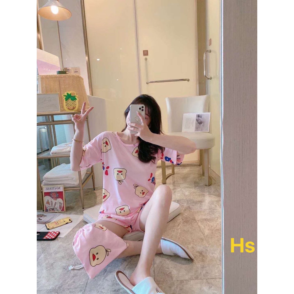 Bộ Ngủ Cartoon Siêu Cute oversize [Giam 41%]-HươngSu-(250-Set-BoNguHoaNguSac-CaChuaNenVang) | BigBuy360 - bigbuy360.vn