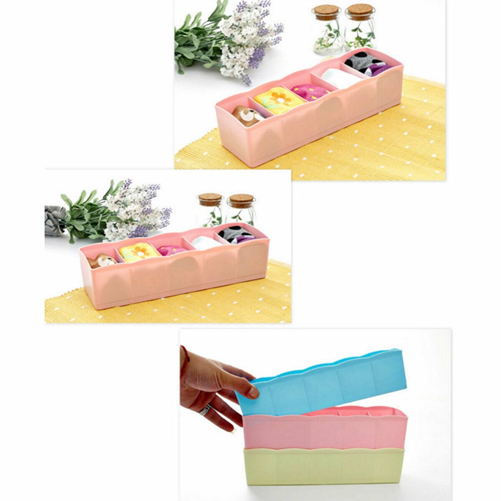 Hộp đựng đồ lót / đồ dùng 5 ngăn đa năng dễ thương