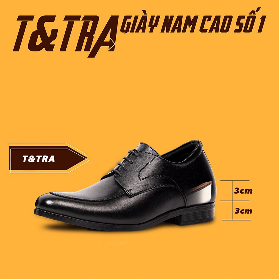 [ 6CM ] Giày Tăng Chiều Cao Nam T&amp;TRA S1014Đ