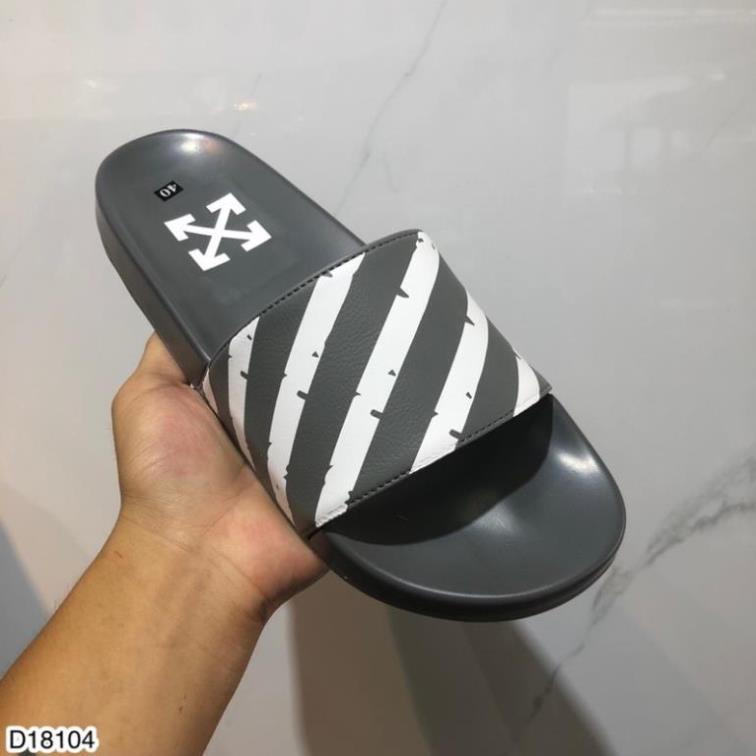 Dép Quai Ngang Nam OFF White Đế Cao Su Cao Cấp - Dép Lê OFF White Cao Cấp Cho Nam