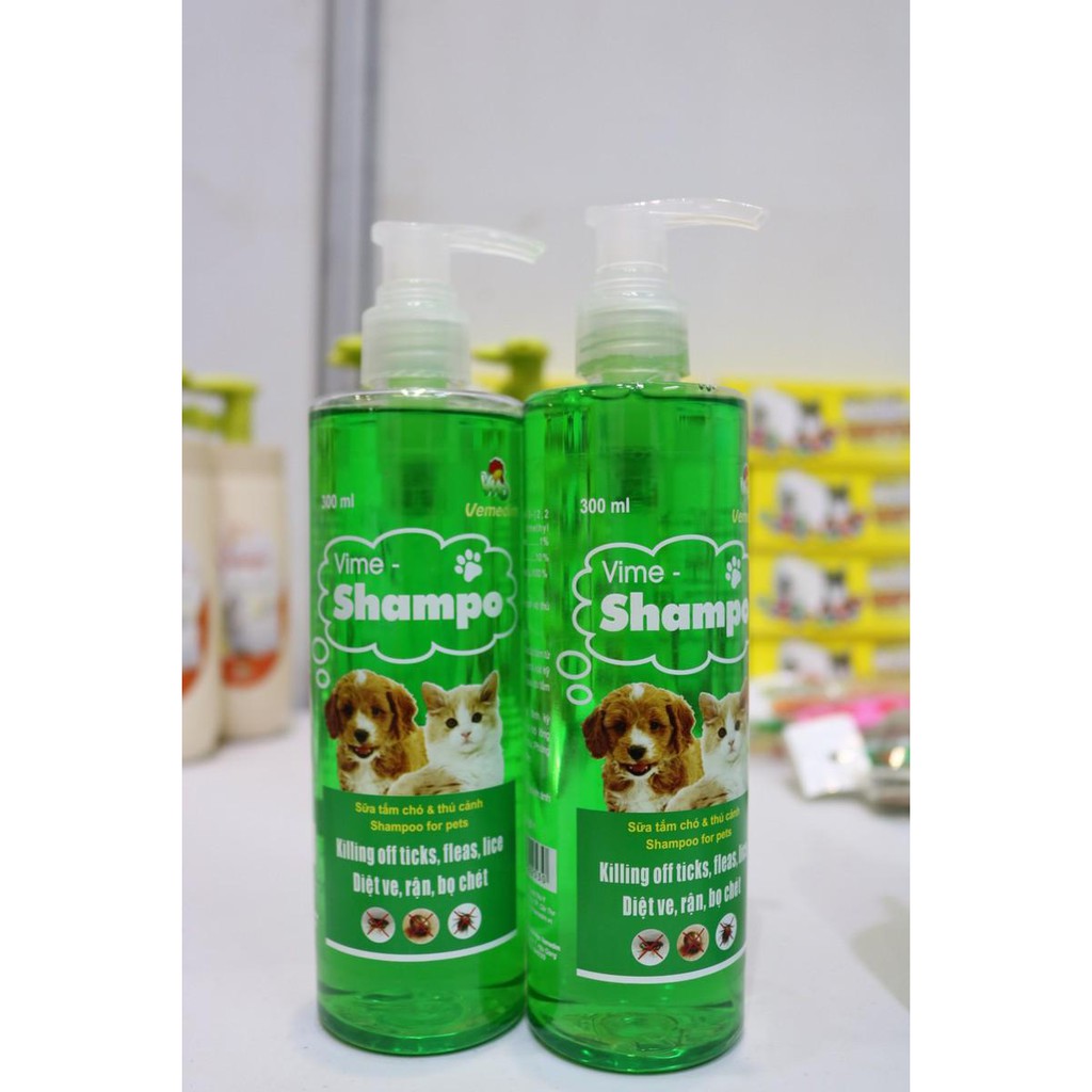 Sữa Tắm Vime Shampo Killing Off Ticks Fleas Lice Diệt Ve Rận Bọ Chét Vemedim 300ml