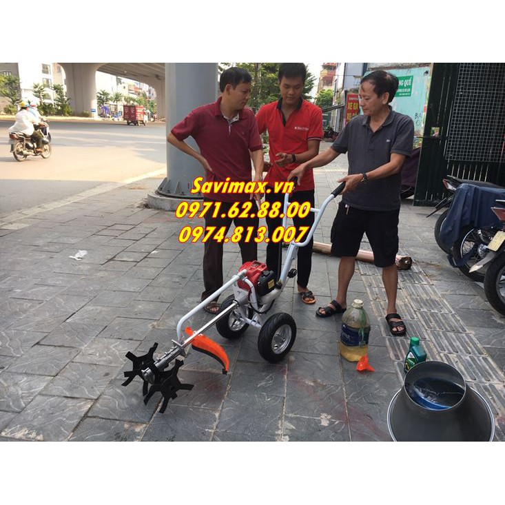 Máy cắt cỏ có khung giá đỡ, bánh xe gắn động cơ Honda GX35 tiện dụng