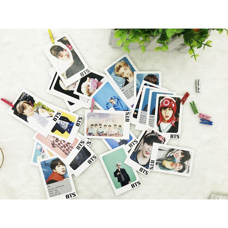 Set card BTS, WANNA ONE, TWICE BLACKPINK 32c + kẹp + dây