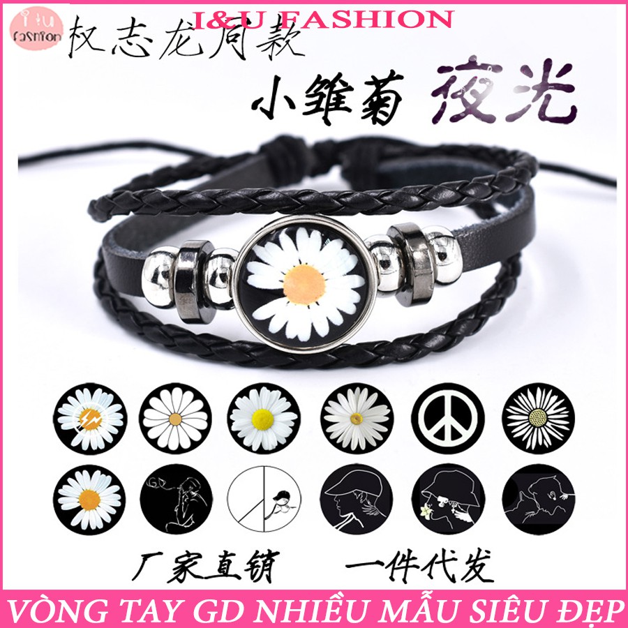 Vòng Tay GD Hình Hoa Cúc Họa Mi Daisy Peaceminusone Phản Quang Phát Sáng Nhiều Mẫu Siêu Chất - VT-20