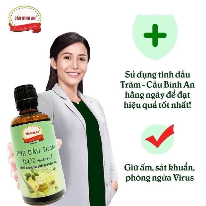 Tinh dầu tràm Huế Cầu Bình An chai 100ml