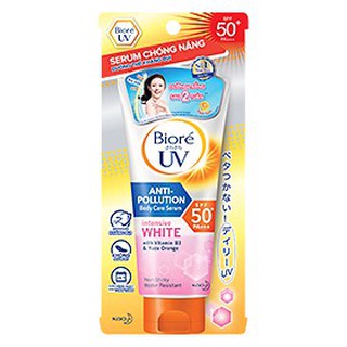 Serum chống nắng dưỡng thể kháng bụi trắng sáng mịn màng Bioré UV SPF 50/PA+++ 150ml