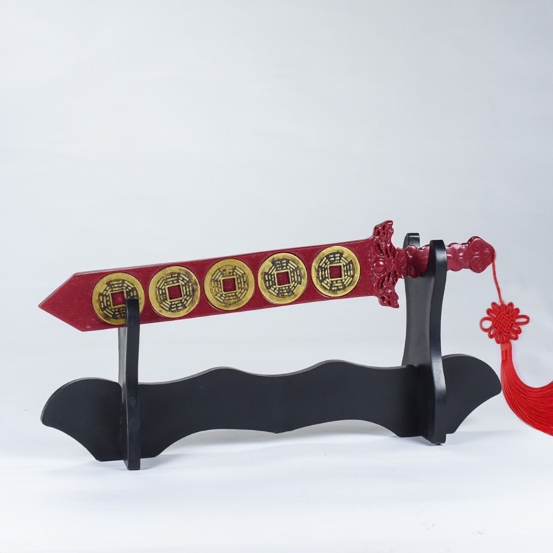 Chu sa kiếm dài 21cm tặng kèm kệ gỗ