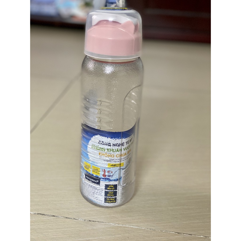 BÌNH NƯỚC NHỰA ĐẸP 1.2L MICRON WARE, loại lớn 1.2 lit, chai chứa nước đem theo đi học, water bottle, thể thao đi làm