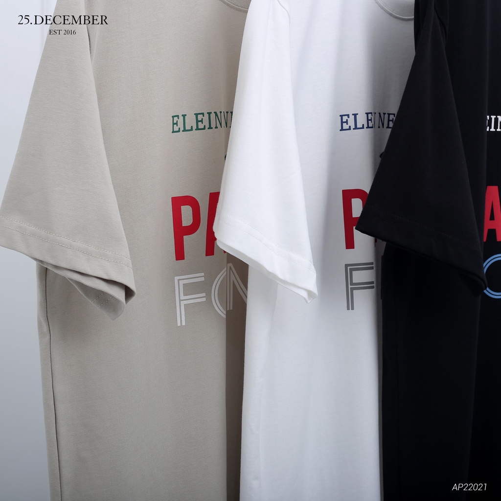 Áo phông chất vải cotton, form dáng hàn đẹp - 25.December AP22021