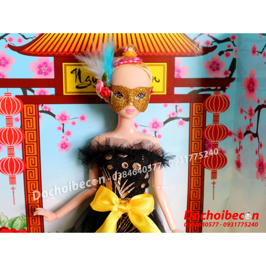 Búp bê khớp thời trang Hân Hân đầm dạ hội hóa trang Haloween - Hàng Việt Nam - Có khớp
