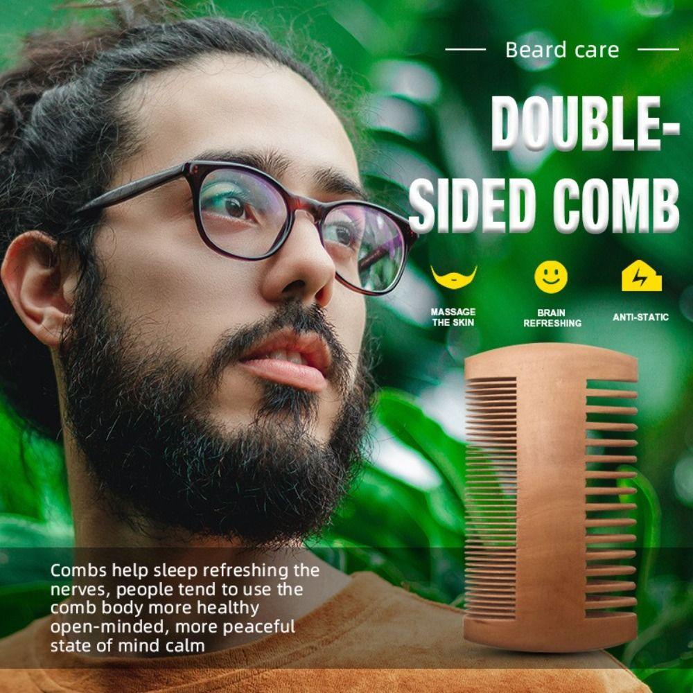 OCEANMAP Lược Chải Râu Hai Mặt Chống Tĩnh Điện Thời Trang Cho Nam Nữ