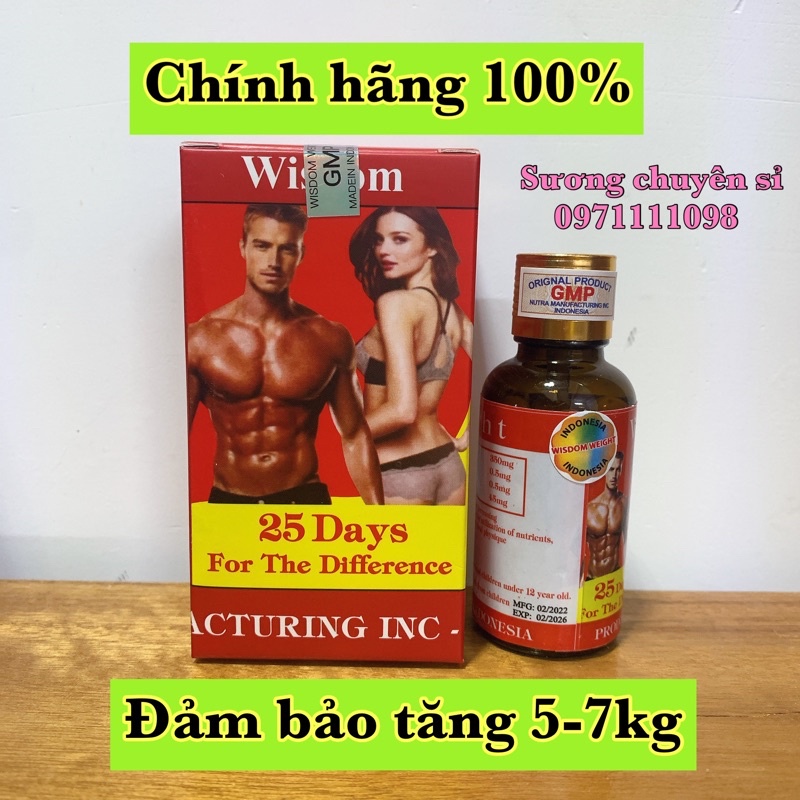 (KHÔNG TĂNG HOÀN TIỀN) Tăng cân wisdom weight nhập khẩu Indonesia chuẩn xịn chính hãng