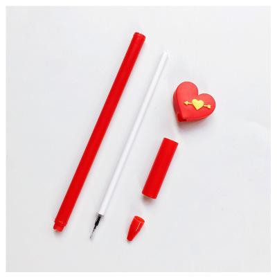 bút trái tim xoay D247 cute dễ thương viết mực gel