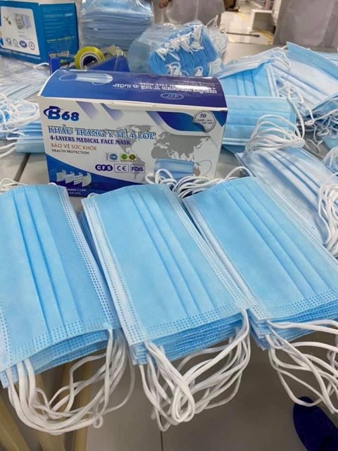 Hộp khẩu trang y tế  ❤️ 4 lớp kháng khuẩn ❤️HÀNG CHUẨN ĐẢM BẢO