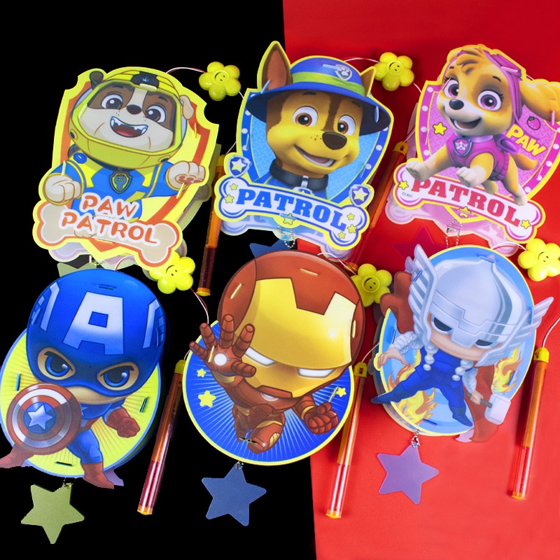 Lồng Đèn led Di Động Họa Tiết Hoạt Hình Dễ Thương Trang Trí Lễ Hội Mùa Thu Cho Bé