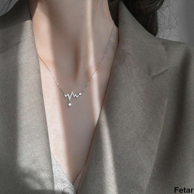 ✨✨Vòng cổ Mặt Hình Nhịp Tim Kiểu Dáng Thời Trang Cho Nữ