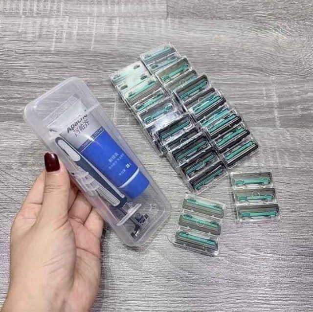 DAO CẠO DÂU 2 LƯỠI TẶNG KÈM 36 LƯỠI DAO CẠO