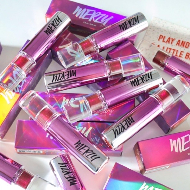 [FREE SHIP] Son Tint Bóng Merzy Aurora Dewy Tint cho môi căng mọng