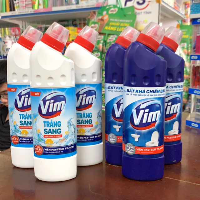 Gel Tẩy Bồn Cầu VIM Trắng Sáng Chai 450ml (Hàng Khuyến Mãi)