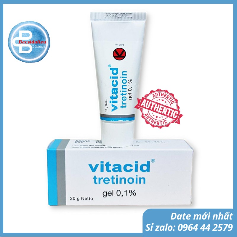 Tretinoin Vitacid Gel 0.1% - kem hỗ trợ giảm mụn, chống lão hóa