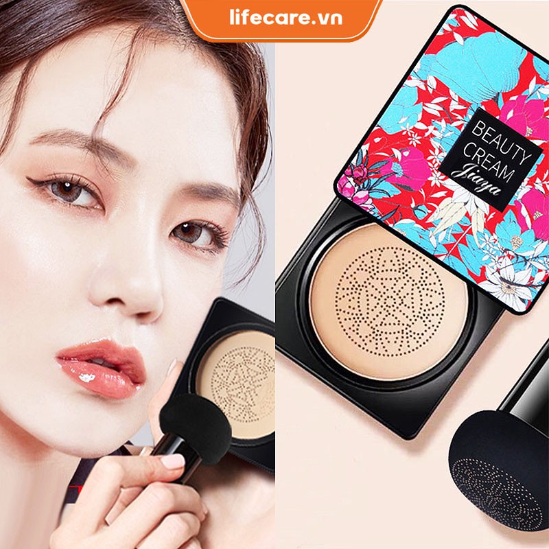 (Hàng Mới Về) 1 Túi Phấn Nước Air Cushion Bb Cream Che Khuyết Điểm Giữ Ẩm Da Kháng Nước Lâu Trôi Kèm Cọ Đầu Nấm