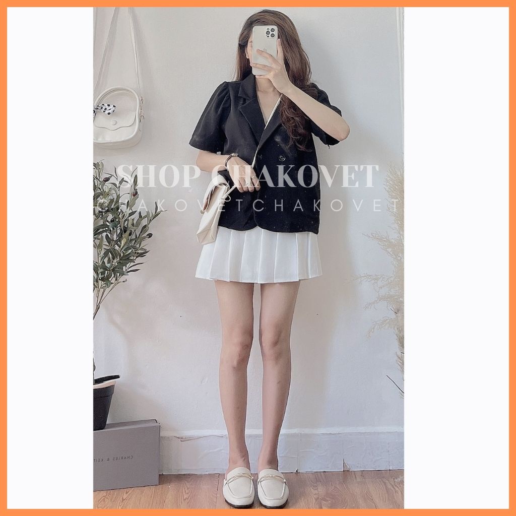 Áo blazer nữ 2 cúc tay ngắn A868