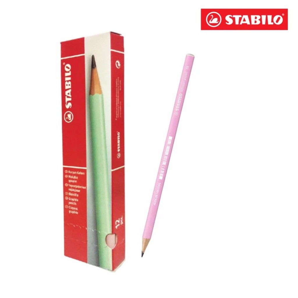 Hộp 12 cây bút chì gỗ STABILO Schwan Pastel 2B (PC421/12-2B)