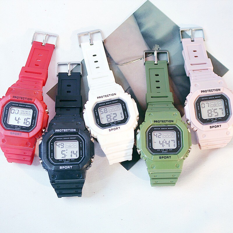 [Mã FAMARAL2 giảm 10K đơn 50K]ĐỒNG HỒ NAM NỮ PROTECTION SPORT D403 MẶT VUÔNG THỂ THAO CỰC HOT | BigBuy360 - bigbuy360.vn