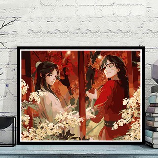 Tranh sơn dầu DIY Thiên Quan Tứ Phúc