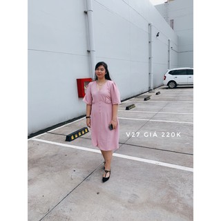 Đầm hồng bigsize 60-85kg V27