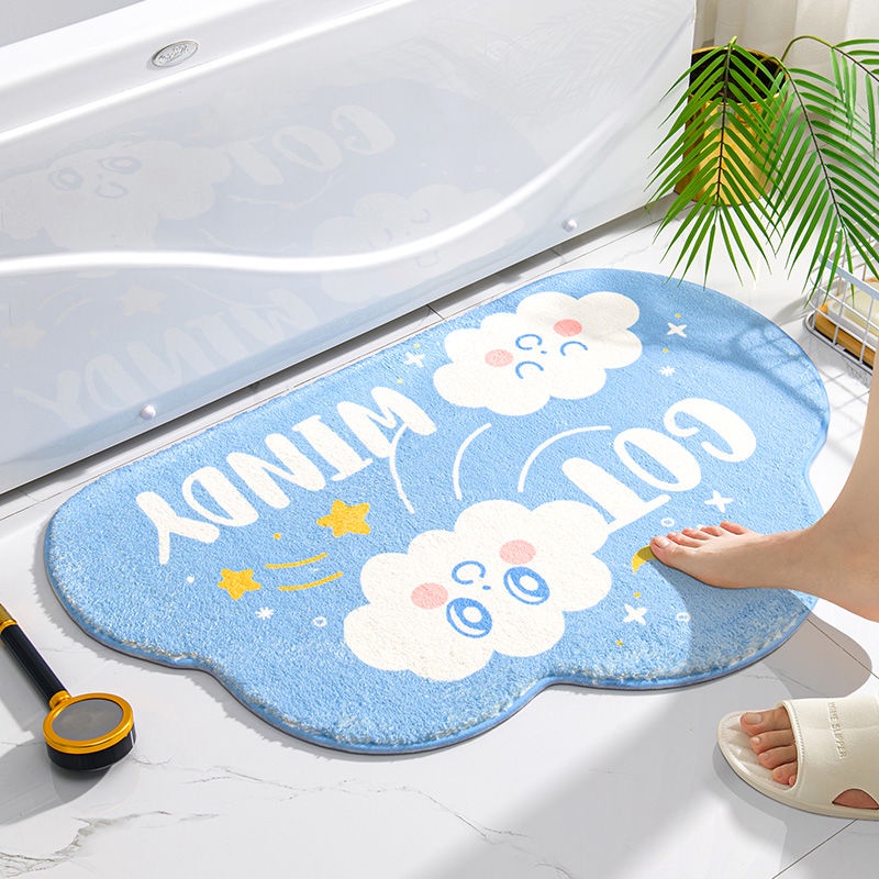 Thảm lót cửa chùi chân Thấm Hút Chống Trượt Họa Tiết Hoạt Hình