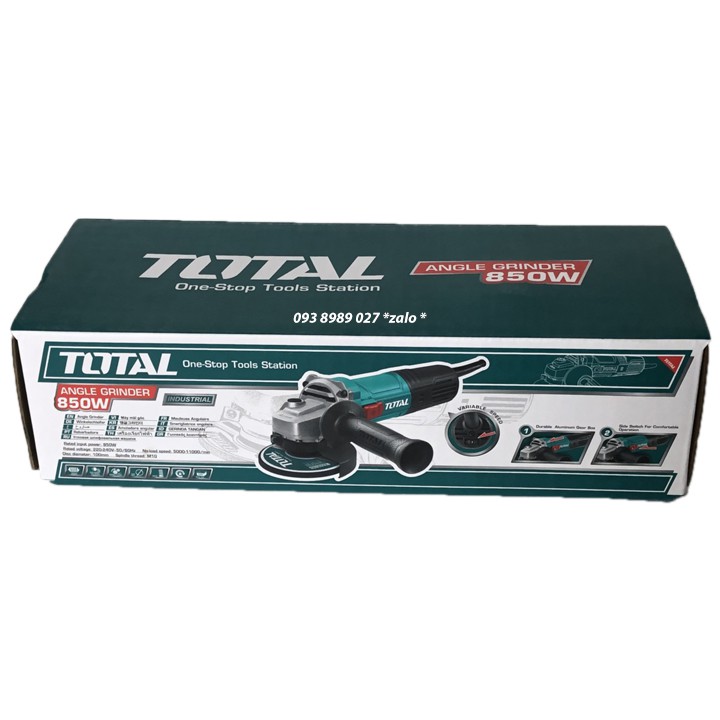 Máy mài góc có chỉnh tốc độ Total 850w - 100m TG108100365