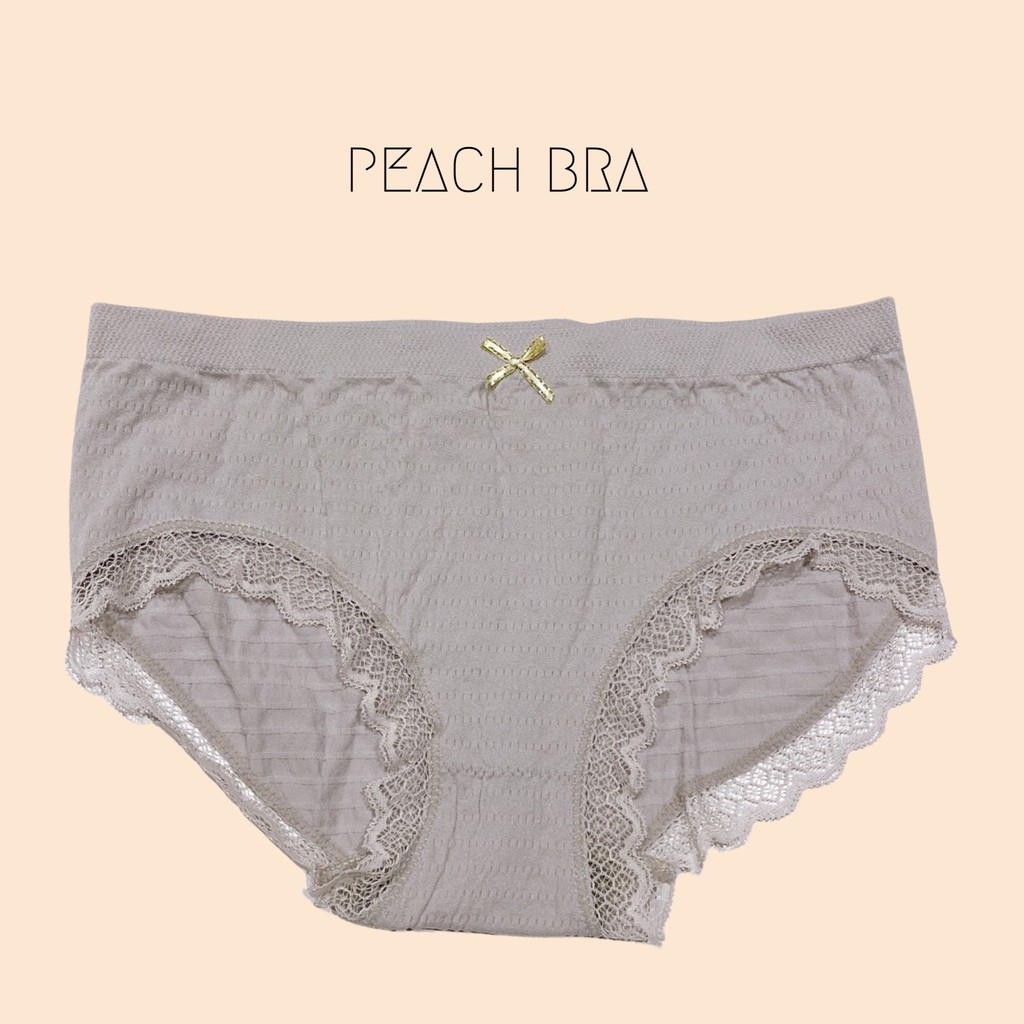 Quần lót nữ cotton kháng khuẩn Peach bra viền ren dễ thương co dãn siêu thấm hút phù hợp