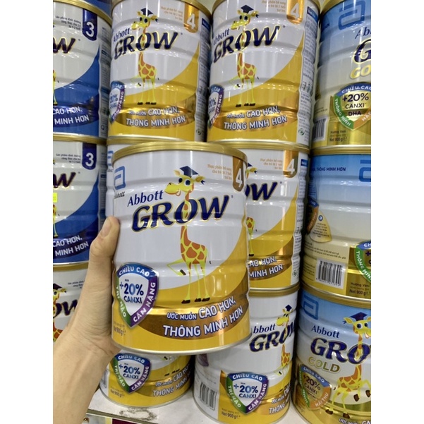 Sữa bột hươu cao cổ Abbott Grow 4 lon 900g - 1,7kg