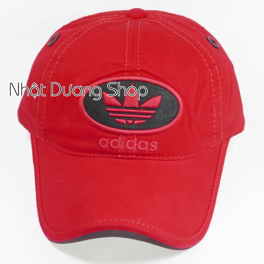 Nón kết mặt thêu và sò da thêu - Đỏ tươi Chất liệu kaki oát mềm sành điệu và tạo cảm giác thoải mái cho người đội