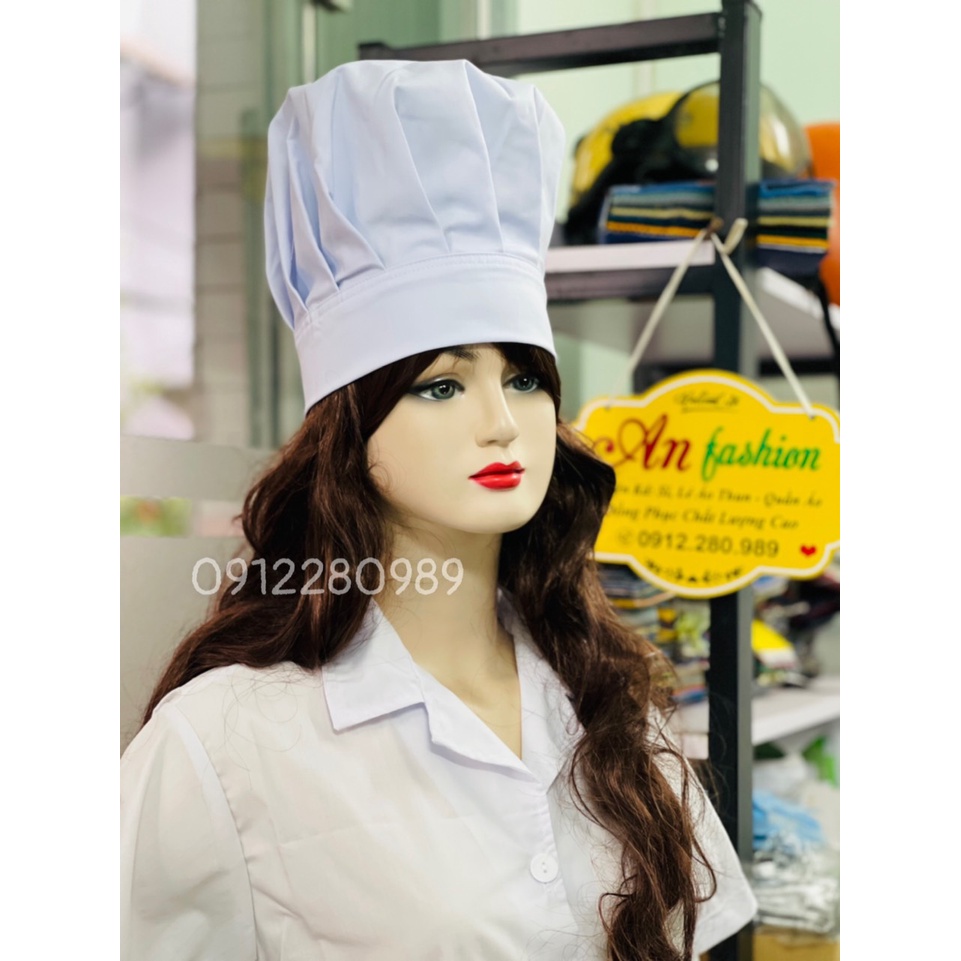 Nón Đầu Bếp, Nón Bếp Trưởng Nam Nữ Cao Cấp Nhiều Màu Sắc _ Hình chụp thật