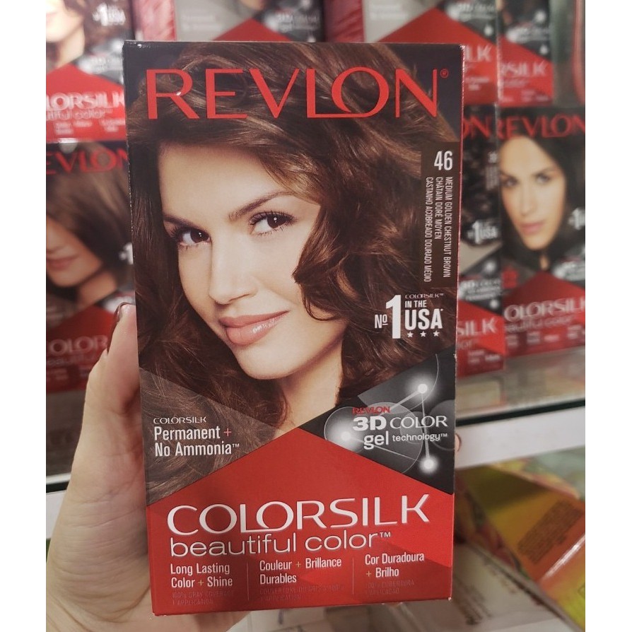 Thuốc nhuộm Revlon Color Silk Beautiful 3D Color số 46 nâu hạt dẻ