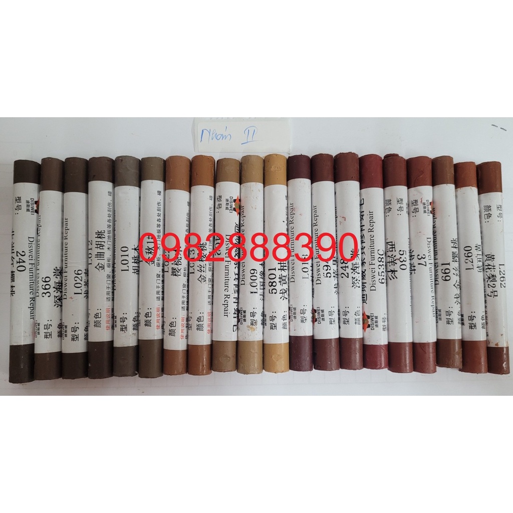 Sáp che khuyết điểm vá gỗ full 60 màu nội thất ( 1 vỉ 20 màu)