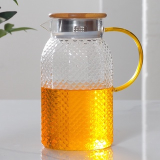 Bình nước thuỷ tinh hoạ tiết vảy cá dung tích 1500ml