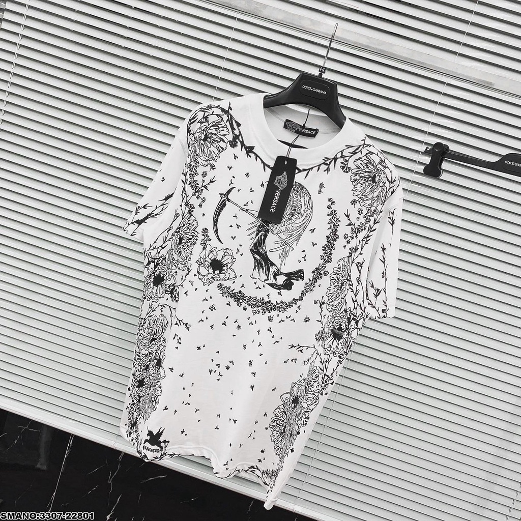 Áo Phông Nam Versace In Hình Họa Tiết Cực Chất - Áo Thun Nam Nữ Versace Chất Cotton Thoáng Mát Mềm Mịn DT STORE MENWEAR