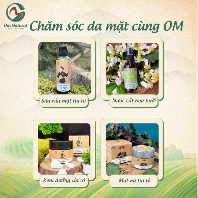 Combo 2 Sữa Rửa Mặt Tía Tô A OM Natural Làm Sạch Sâu, Dưỡng Ẩm nhẹ 120ML
