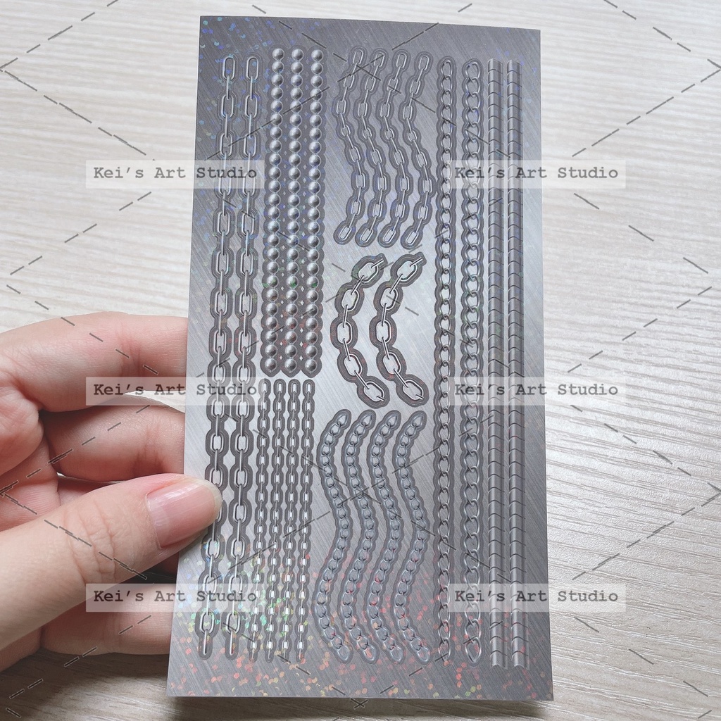 Mẫu dây xích bạc - vàng - đen