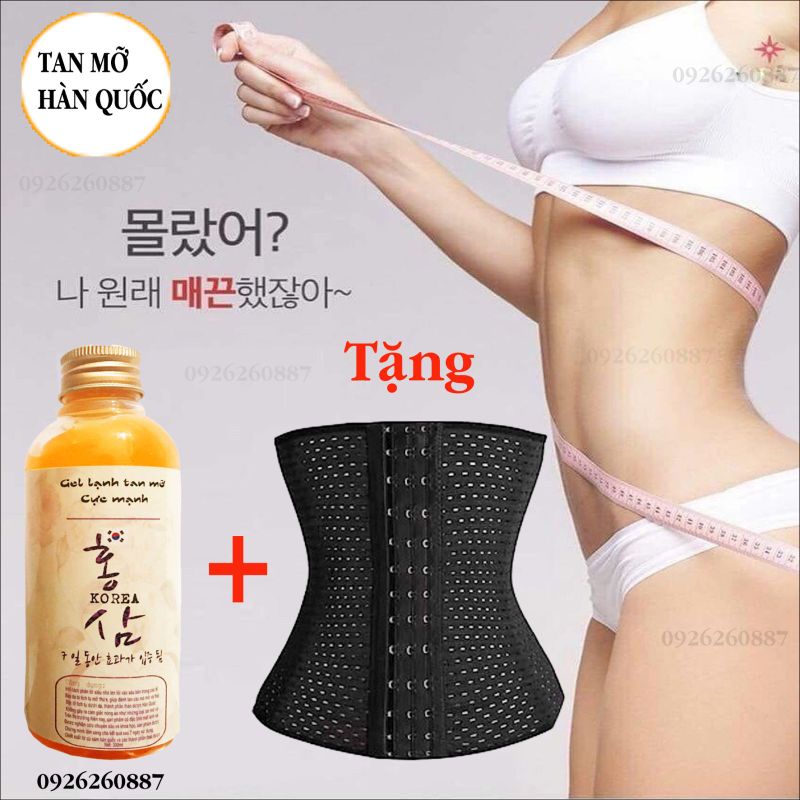 Gel Tan Mỡ Cấp Tốc Hàn Quốc Tặng Đai Nịt Bụng