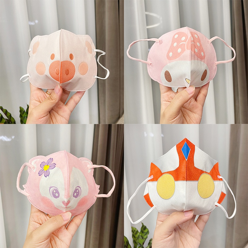 Cá Tuyết 10 Chiếc Nhật Bản Hình Ảnh Hoạt Hình Trẻ Em Bảo Vệ Của Khẩu Trang 3 Lớp 3d Thoáng Khí Dùng Một Lần Mặt Nạ 3-14 Tuổi Bé Trai Và Bé Gái