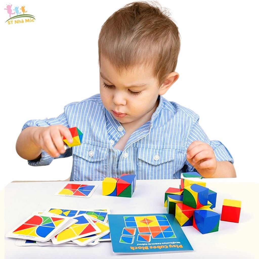 Đồ Chơi Không Gian Đa Chiều Pixy Cubes Block- Khối lập phương Pixy gỗ kích thích tư duy phát triển thông minh cho bé
