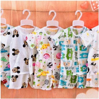 Bộ cộc tay cotton giấy cho bé (4-14kg)